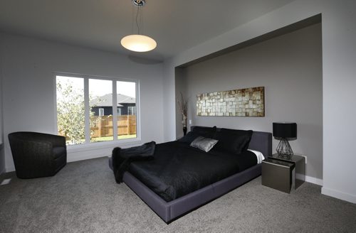 WAYNE GLOWACKI / WINNIPEG FREE PRESS   Homes. The master bedroom in  34 Big Sky Drive in Oak Bluff West. The contact is Artista Homes sales rep Jennifer Gulay. Todd Lewys  story  August 22 2016