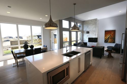 WAYNE GLOWACKI / WINNIPEG FREE PRESS   Homes.   The view from the  kitchen of the great room in the house at 34 Big Sky Drive in Oak Bluff West. The contact is Artista Homes sales rep Jennifer Gulay. Todd Lewys  story  August 22 2016