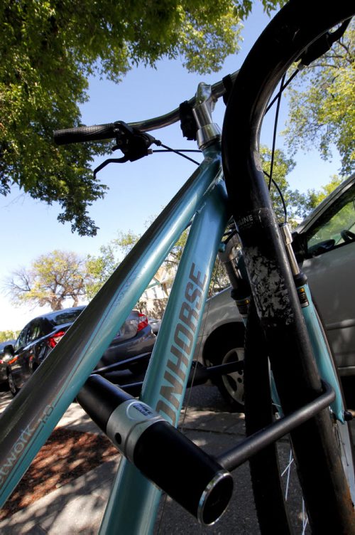 BORIS MINKEVICH / WINNIPEG FREE PRESS Illustrative photos of bikes locked up in Winnipeg. Photos taken on Sherbrook Street between Wolseley Ave. and Westminister Ave. Followup to the Bicycle Theft  Awareness/Prevention: Lock it, or lose it press conference. August 22, 2016