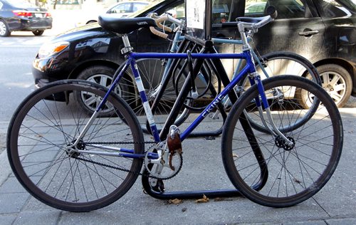 BORIS MINKEVICH / WINNIPEG FREE PRESS Illustrative photos of bikes locked up in Winnipeg. Photos taken on Sherbrook Street between Wolseley Ave. and Westminister Ave. Followup to the Bicycle Theft  Awareness/Prevention: Lock it, or lose it press conference. August 22, 2016