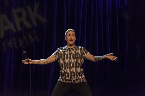 ZACHARY PRONG / WINNIPEG FREE PRESS  Chantel Marostica, a Winnipeg native, performs at The Park Theatre for the 2016 Oddblock Block Party Comedy Festival on August 25, 2016. The festival runs until Sunday and will see over 50 performers at 29 shows in 6 different locations.