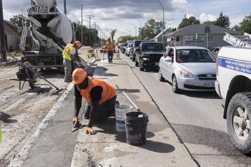 ZACHARY PRONG / WINNIPEG FREE PRESS  Construction at Ness and Hampton caused only minor delays. 3:19 p.m. on August 26, 2016.