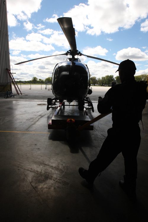 JOE BRYKSA / WINNIPEG FREE PRESSWinnipeg Police Service Air 1 helicopter from 17th Wing in Winnipeg Friday afternoon prepares for takeoff- Sept 09, 2016 -(See Story)