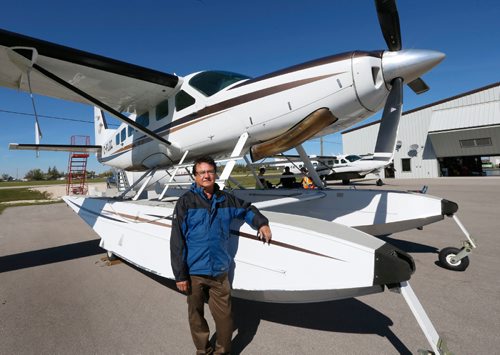 WAYNE GLOWACKI / WINNIPEG FREE PRESS





Amik Aviation owner Oliver Owen at the St. Andrews Airport with one of his aircraft, he is an entrepreneur from Little Grand Rapids who started his own aviation business, which has been running daily flights from Little Grand and Pauingassi since 2009. Bill Redekop story   Sept. 14 2016
