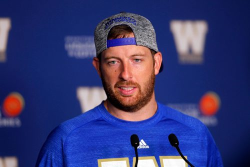 BORIS MINKEVICH / WINNIPEG FREE PRESS
SPORTS - Post practice interviews in the Investors Group Field media room. Quarterback Matt Nichols.  Sept. 16, 2016