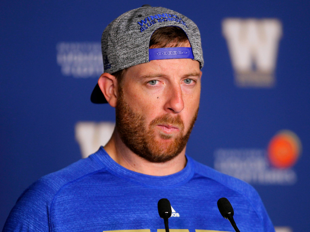 BORIS MINKEVICH / WINNIPEG FREE PRESS
SPORTS - Post practice interviews in the Investors Group Field media room. Quarterback Matt Nichols.  Sept. 16, 2016