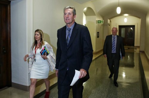 MIKE DEAL / WINNIPEG FREE PRESS

Premier Brian Pallister walks to a media briefing where he plans to discuss fixing the provinces finances, repair its services and rebuild the economy. 

160922
Thursday, September 22, 2016