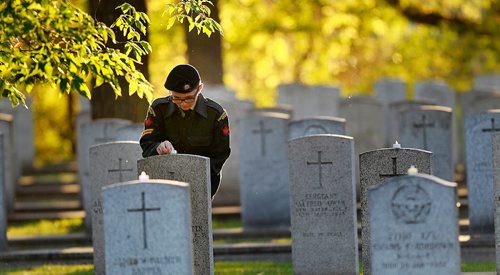 PHIL HOSSACK / WINNIPEG FREE PRESS -  Cpl. Nik Cousins carefully places an LED candle on top of one of over 11,000 military graves at Brookside Centery Thursday evening Cadets from all branches of the service prepared the headstones as the sun set for the anniual Candlelight Service of Rememberance. See Release below. September 22, 2016

Public invited to Candlelight Service of Remembrance



Event to recognize, honour those who have served



Winnipeg, MB  Members of the public are invited to attend a Candlelight Service of Remembrance today, Thursday, September 22 at 8 p.m. at the Field of Honour in Brookside Cemetery, 3001 Notre Dame Avenue to recognize and honour those who have served.



A candle will be placed on each of the more than 11,000 military monuments found in Brookside Cemetery, one of the oldest and largest military interment sites in Canada.



Thousands of Canadian men and women have served and given their lives during war to help bring about peace, and they deserve our remembrance and thanks, said Jon Reyes, Member of the Manitoba Legislative Assembly for St. Norbert and Special Envoy for Military Affairs in Manitoba. We continue to honour and commemorate their service, as well as the sacrifices made by the families they left behind.



This service is about giving thanks, and honouring a past that has shaped us as a city, a province, and a nation, said Mayor Brian Bowman. It is also a chance to remember and recognize the tremendous sacrifices made to make our country and our city safe.



In addition to all three levels of government, Lieutenant Governor Janice Filmon and military representatives will take part in the service.



For more information, visit: Candlelight Service of Remembrance
