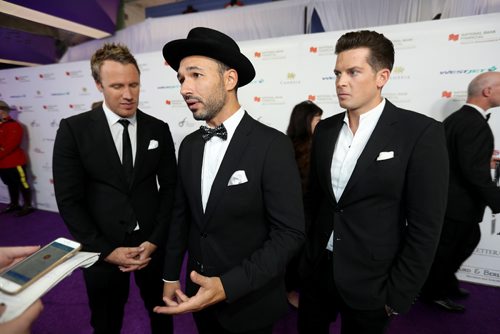 TREVOR HAGAN / WINNIPEG FREE PRESS
The Tenors on the red carpet at the David Foster Foundation Gala, Saturday, September 24, 2016.