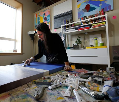 WAYNE GLOWACKI / WINNIPEG FREE PRESS


The artists in ARTlington at 618 Arlington St.  will be participating in Culture Days this year for the first time.  Artist Danielle Fontaine Koslowsky works in her studio.     Erin Lebar story Sept. 27 2016