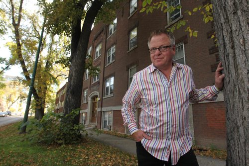 RUTH BONNEVILLE / WINNIPEG FREE PRESS

Biz - Photographs of MARK THIESSEN, a commercial agent with RE/MAX Professionals, in front of an older apartment building at  45 Carlton St. that he had listed for sale and which recently sold. 
See Business Murray McNeill story.  
September 30, 2016

