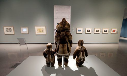 WAYNE GLOWACKI / WINNIPEG FREE PRESS

Caribou skin clothing part of the Winnipeg Art Gallery's Inuit art exhibit from the Government of Nunavut's Fine Art Collections called OUR LAND:Contemporary Art From The Arctic. The exhibition consists of nearly 100 artworks and opens to the public with free admission on Friday night (Sept.30), the show runs until the new year. Sept. 30 2016