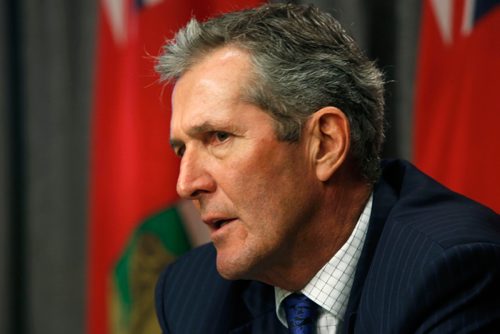 WAYNE GLOWACKI / WINNIPEG FREE PRESS

 Premier Brian Pallister held a news conference in the Legislative Bld. Monday in advance of the resumption of the first session of the 41st Manitoba legislature. Dan Lett/Larry Kusch stories. Oct.3 2016