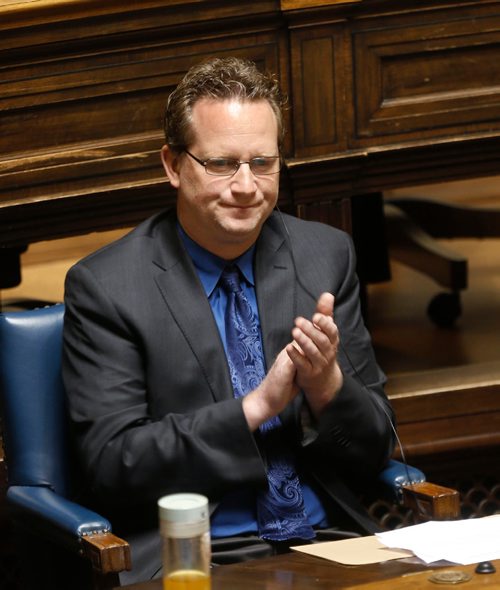 WAYNE GLOWACKI / WINNIPEG FREE PRESS


New Democrat Rob Altemeyer at Question Period Thursday in the Manitoba Legislature.  Larry Kusch story  Oct. 13 2016