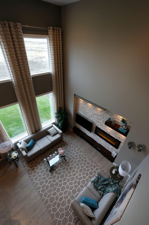 WAYNE GLOWACKI / WINNIPEG FREE PRESS

Homes. The view from the second floor of the living room in 3 Snowberry Circle in Sage Creek.   The Kensington Homes sales rep is  Rene Giroux. Todd Lewys story   Oct. 18 2016