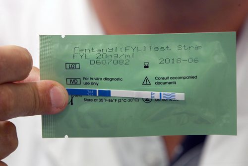 JOE BRYKSA / WINNIPEG FREE PRESS Brothers Pharmacy selling fentanyl testing strips . - For $5 each users/parents can test drugs to see if they are laced with deadly fentanyl-Oct 20, 2016 -(See Bill Redekop story)
