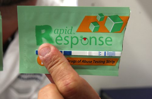 JOE BRYKSA / WINNIPEG FREE PRESS Brothers Pharmacy is now  selling fentanyl testing strips   - For $5 each users/parents can test drugs to see if they are laced with deadly fentanyl-Oct 20, 2016 -(See Bill Redekop story)