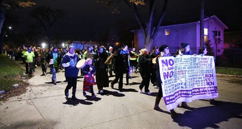 MIKE DEAL / WINNIPEG FREE PRESS

The annual Take Back the Night (TBTN) march and rally held in Winnipegs North End drew over one hundred supporters as they marched along Jarvis Avenue Thursday evening. 

161020
Thursday, October 20, 2016
