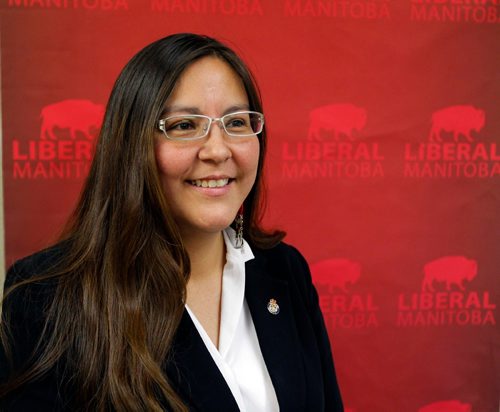 BORIS MINKEVICH / WINNIPEG FREE PRESS
Judy Klassen (MLA for Kewatinook) is the new interim leader of the Manitoba Liberal party. Photo taken at Liberal HQ Molgat Place, 635 Broadway. Oct. 21, 2016
