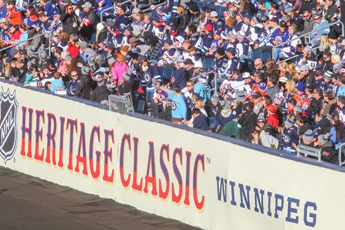 MIKE DEAL / WINNIPEG FREE PRESS
Fans in their seats prior to start of the NHL game between the Winnipeg Jets and the Edmonton Oilers at Investors Group Field.
161023 - Sunday October 23, 2016