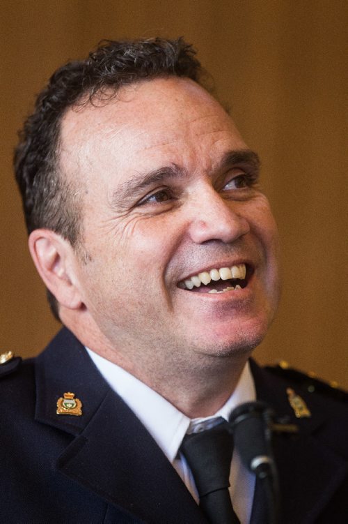 MIKE DEAL / WINNIPEG FREE PRESS
The Winnipeg Police Board announced Monday that it is recommending Deputy Cheif Danny Smyth as the new police chief for the City of Winnipeg. 
161024 - Monday October 24, 2016