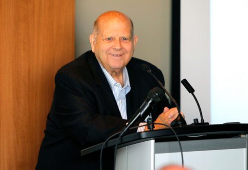 BORIS MINKEVICH / WINNIPEG FREE PRESS
Winnipeg Regional Health Authority (WRHA) Board Chair Robert (Bob) Brennan extended his greetings and talks to the people attending. Meeting was held in the Canad Inns HSC. Oct. 25, 2016