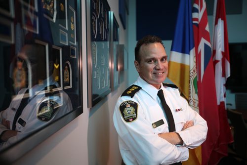 
RUTH BONNEVILLE / WINNIPEG FREE PRESS

Portraits of new WPS Chief Danny Smyth in the boardroom at the Police Headquarters Wednesday.  
See Gord Sinclair column. 

October 26, 2016