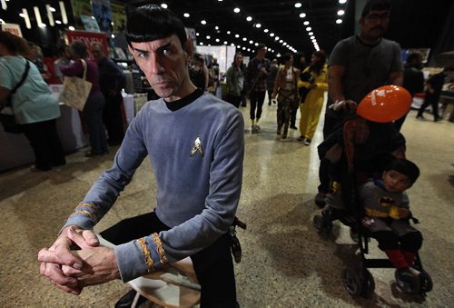 PHIL HOSSACK / WINNIPEG FREE PRESS - Spock Vegas poses at the Convention Centre Friday. Comic Con brings out the best from across the universe at the Convention Centre this weekend. See Randall King's story.  October 28, 2016