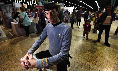 PHIL HOSSACK / WINNIPEG FREE PRESS - Spock Vegas poses at the Convention Centre Friday. Comic Con brings out the best from across the universe at the Convention Centre this weekend. See Randall King's story.  October 28, 2016