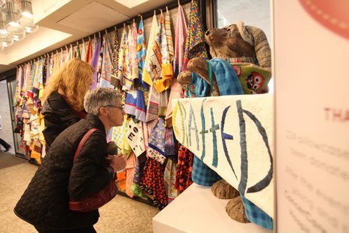 
RUTH BONNEVILLE / WINNIPEG FREE PRESS

People take a closer look at some of the 224 pillowcases and 143 quilts that were donated to this years WAG Crafted event on Saturday which runs throughout the weekend and showcases 50 local artists.  After the event the quilts and pillowcases  will be given to young and teenage patients of CancerCare Manitoba an Children's Hospital Foundation of Manitoba.  Standup photo 
October 29, 2016