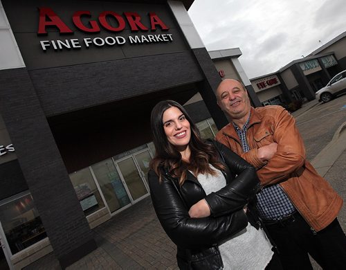 PHIL HOSSACK / WINNIPEG FREE PRESS - Long-time Winnipeg restaurateur GEORGE TSOURAS and his daughter, JACKELYN TSOURAS, in their new Mediterranean market and bistro, which is slated to open in mid-December. The two of them will jointly own the new business and Jackelyn will manage it. Murray McNeil story. November 2, 2016