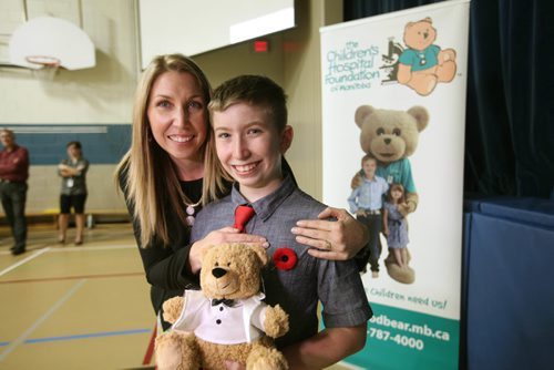 RUTH BONNEVILLE / WINNIPEG FREE PRESS

CHAMPION CHILD 10-year-old Logan Quatember gets a hug from his mom, Kathryn McBurney at  Ecole Henri Bergeron (School) after it was announced that he is the 2016-2017 Champion Child for the Children's Hospital at his school Thursday. 

See Kevin Rollason's story.    

Nov 03, 2016
