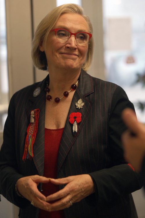 JOE BRYKSA / WINNIPEG FREE PRESS  Indigenous and Northern Affairs Minister Carolyn Bennett speaks at  Centro Caboto Centre, 1055 Wilkes Ave Thursday-Onov 03, 2016 -( See Kristin Annable story)