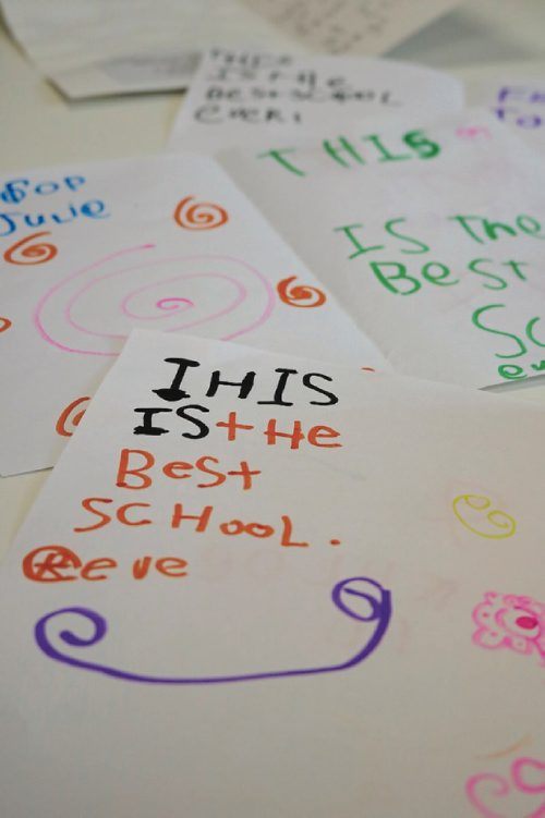 Canstar Community News École Riviere-Rouge students sent out letters to the principal expressing their feeling for the school.