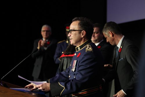 
RUTH BONNEVILLE / WINNIPEG FREE PRESS

Winnipeg new Police Chief Danny Smyth prepares to make his speech during Oath of Office Ceremony held at the Met Tuesday.  
 

November 8,2016