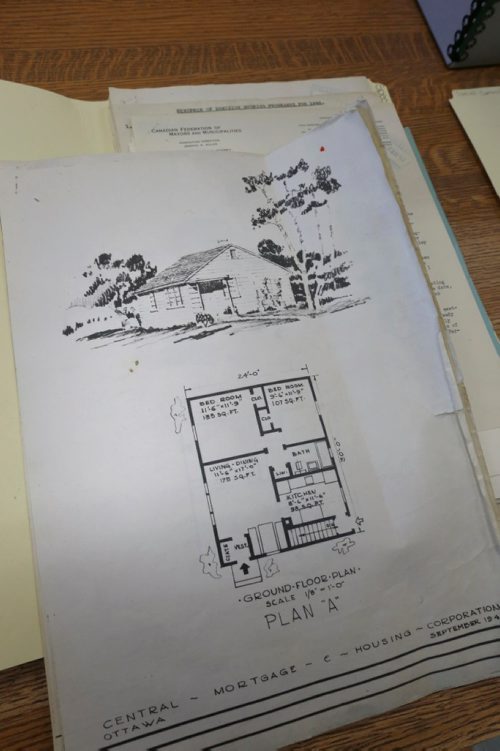 
WAYNE GLOWACKI / WINNIPEG FREE PRESS

A house plan sketch from 1947 in the Special Committee on Housing folder that included wartime housing for veterans, this folder is in the City of Winnipeg Archives and Records Control Branch.  Randy Turner story.  Nov. 8 2016