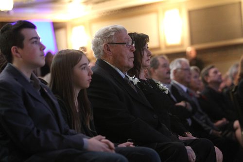 
RUTH BONNEVILLE / WINNIPEG FREE PRESS

Winnipeg new Police Chief Danny Smyth's family attend his  Oath of Office Ceremony held at the Met Tuesday.  
Names:  son - William, daughter -  Samantha, dad - Stan Smyth and wife -  Cynthia
 

November 8,2016