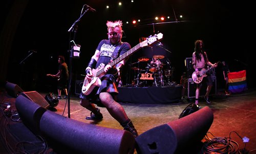 TREVOR HAGAN / WINNIPEG FRESS PRESS
NOFX performs to a sold out crowd at the Burton Cummings Theatre, Friday, November 11, 2016.