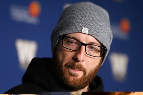 WAYNE GLOWACKI / WINNIPEG FREE PRESS

Winnipeg Blue Bomber QB Matt Nichols at news conference at IGF Monday after losing to the B.C. Lions in the semifinal game Sunday.  Scott Billeck  story  Nov. 14 2016