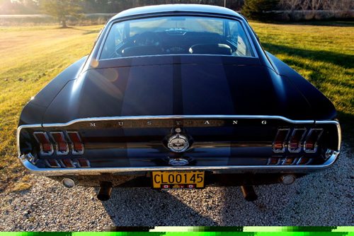 BORIS MINKEVICH / WINNIPEG FREE PRESS
CLASSIC CARS - Bruce Neufeld has a really nice black 1968 Mustang fastback. Classic fastback lines shown off in a rear view of the auto. Nov 15, 2016