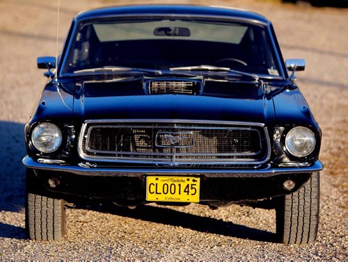 BORIS MINKEVICH / WINNIPEG FREE PRESS
CLASSIC CARS - Bruce Neufeld has a really nice black 1968 Mustang fastback. Front view. Nov 15, 2016