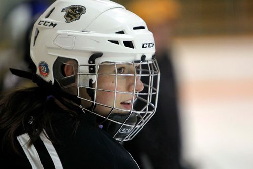 BORIS MINKEVICH / WINNIPEG FREE PRESS
University of Manitoba women's hockey practice at Max Bell Centre arena. #23 Lauryn Keen in photo. Nov 16, 2016