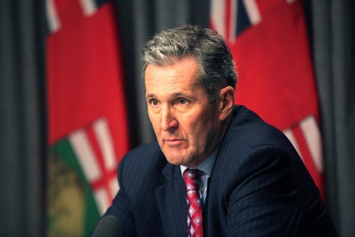 PHIL HOSSACK / WINNIPEG FREE PRESS -  Premier Brian Pallister at a press conference Friday afternoon at the Legislature. See Dan Lett and Rany Turner's stories.   November 17, 201