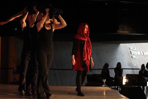 
RUTH BONNEVILLE / WINNIPEG FREE PRESS

Marina Nemat, an Iranian-Canadian woman who was tortured in Tehran's Evin prison performs with MOTUS O Dancers in a riveting dance/theatre account of the imprisonment at the Canadian Museum for Human Rights Saturday.  Marina Nemat is the author of the best-selling  - Prisoner of Tehran. A Memoir.  

November 18, 2016