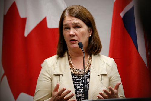 JOHN WOODS / WINNIPEG FREE PRESS
Jane Philpott, Federal Minister of Health, speaks to media about her visit to Winnipeg, including her meeting with the Norway House individuals switched at birth and their families at Inn At The Forks Monday, November 21, 2016.