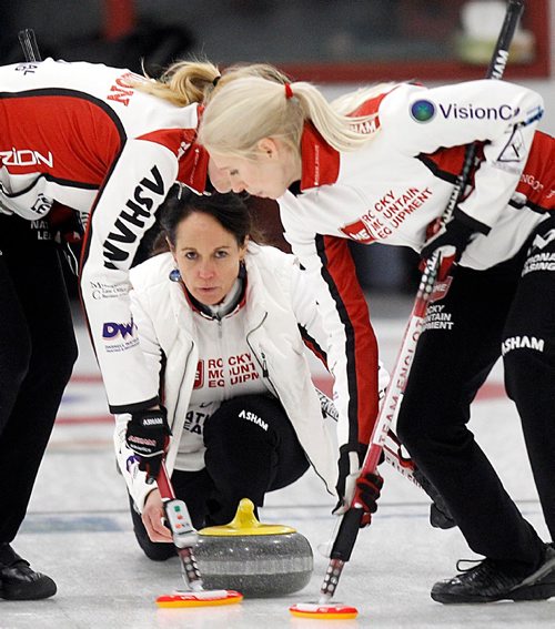 PHIL HOSSACK / WINNIPEG FREE PRESS - Michelle Englot delivers Wednesday evening in Morris at the Decalb Superspeil. See story. November 21, 201