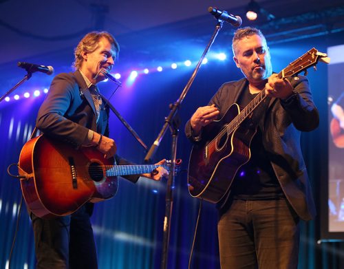 JASON HALSTEAD / WINNIPEG FREE PRESS

L-R: Musicians Jim Cuddy (Blue Rodeo) and Ed Robertson (Barenaked Ladies) perform at the Gold Medal Plates food and wine fundraiser for the Canadian Olympic Foundation at the RBC Convention Centre Winnipeg on Nov. 9, 2016. (See Social Page)