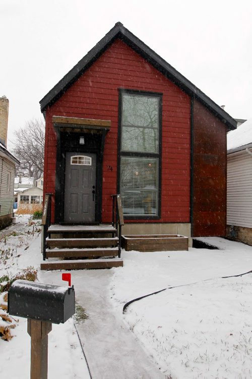 BORIS MINKEVICH / WINNIPEG FREE PRESS
RESALE HOMES - 74 McAdam Avenue. Front of home is unique. Red colour stands out on the block. Nov 22, 2016