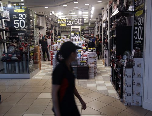 JOE BRYKSA / WINNIPEG FREE PRESS Black Friday Signage in Polo Park - Stokes - Nov 23, 2016 -( see Murray McNeil story)