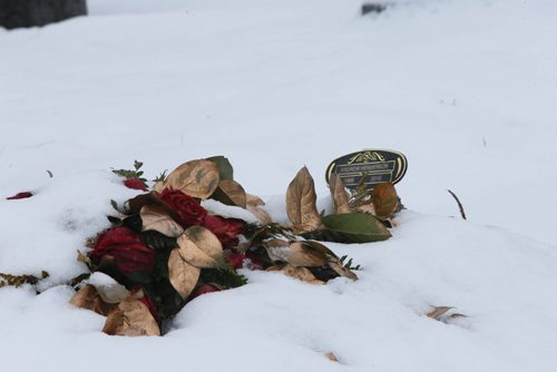 WAYNE GLOWACKI / WINNIPEG FREE PRESS

 Andrew Henderson is buried in the cemetery by the Clandeboye United Church in Clandeboye, Mb. 
 For Melissa Martin story Nov. 23 2016